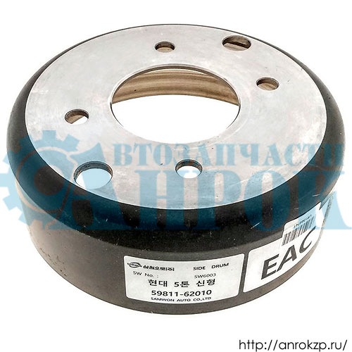 Барабан тормозной стояночного тормоза HYUNDAI HD120 дв.D6DA19 KOREA 59811-62010 / 5981162010