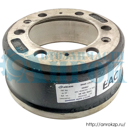 Барабан тормозной задний HYUNDAI HD35 KOREA 0K42A-26251 / 0K42A26251.
